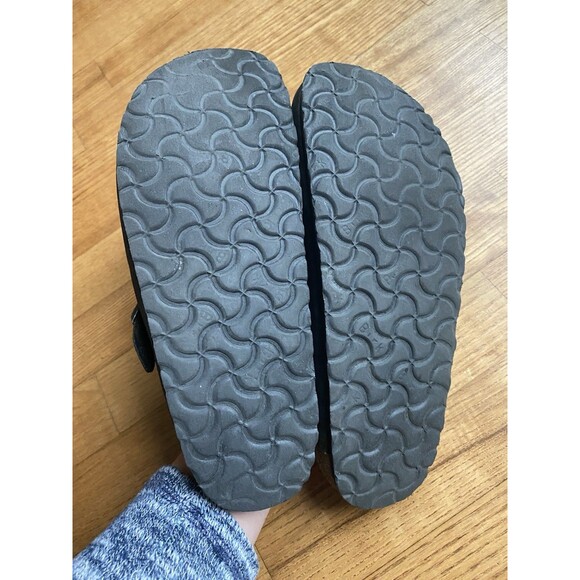 Birkenstock Black Boston Suede Clog Size 39 L 8-8.5 Zinfandel EUC Birki Sandal - Picture 6 of 7